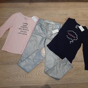 GAP girls' 3-piece bundle, size 5 NWT